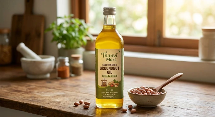 Pure Cold Pressed Groundnut Oil 1L